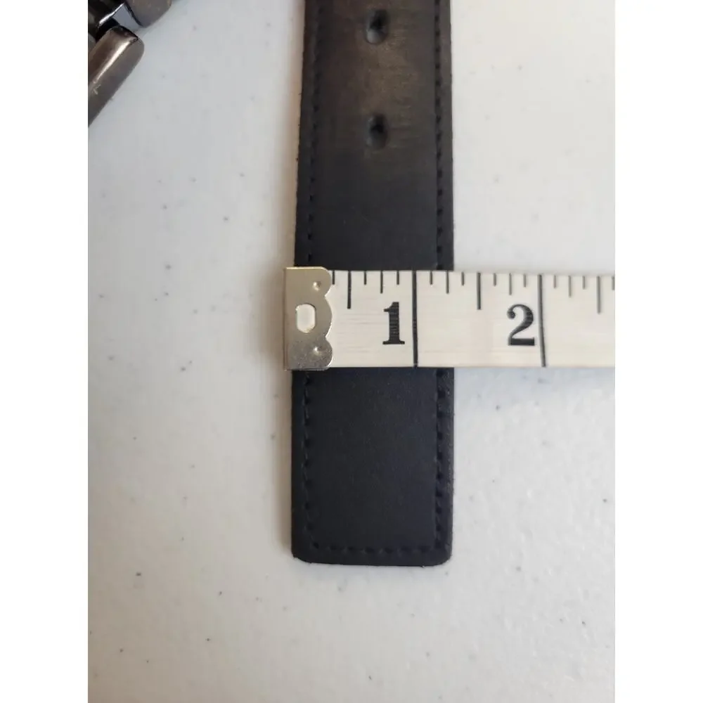 Belt Black Genuine Leather Formal Business Career Work Dress Men's Belt Size 40‎